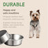 2 Pack Stainless Steel Dog Bowls, Premium Metal Dog Bowls with Non Slip Rubber Bottom, Dishwasher Safe, Easy to Clean, 4 Cup, Gray Bottom...