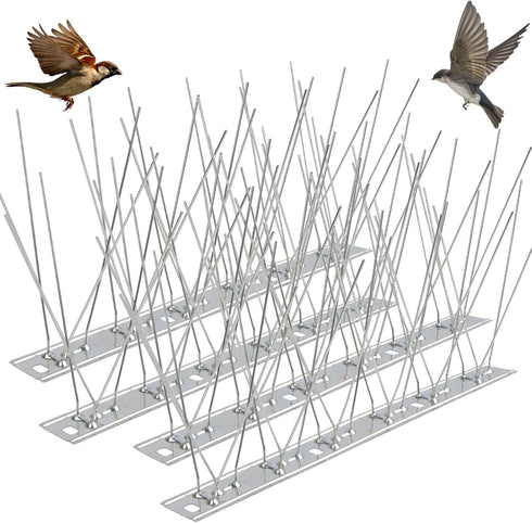 Bird Spikes Pigeon Spikes : 3.2ft Anti Bird Spikes for Outside to Keep Birds Away, Cat Spikes, Fence Spikes, Bird Nest Preventer, Stainless Steel ...