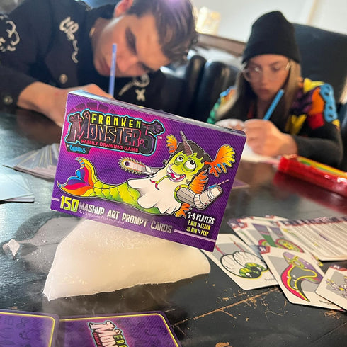 Frankenstein Monsters Drawing Game for Creative Family Fun! 150 Art Prompts Cards to Doodle Monster Mashup Artwork! Gift for Artists Kids, Teens t...