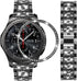 Bands Compatible with Samsung Galaxy Watch 46mm / Gear S3 Frontier/Classic, 22mm Bling Rhinestone Diamond Metal Strap with Bezel Ring Cover Replac...