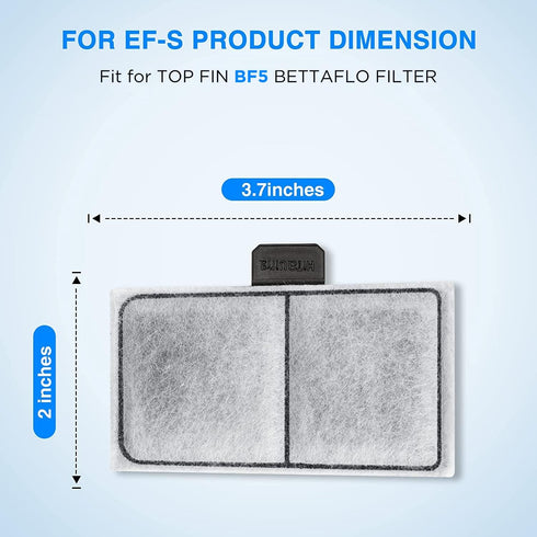 HiTauing 8 Pack Filter Cartridges Compatible with Top Fin EF-S Element and BF5 BETTAFLO...