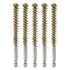 5Pcs Bore Brush Brass 10mm Dia Cleaning Twisted Bronze Wire Brush Tube Pipe Cleaner with Handle 1/4 Inch Hex Shank for Tubes, Ports, Bearings...