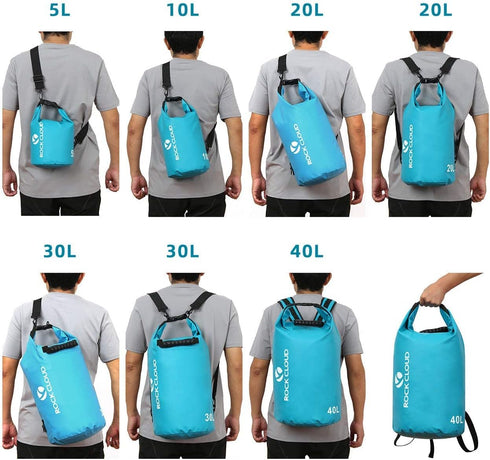 ROCK CLOUD Dry Bag Waterproof 10L Dry Sack for Kayaking Rafting Boating Beach Surfing Swimming Canoe Camping Hiking Fishing Ski, Orange...