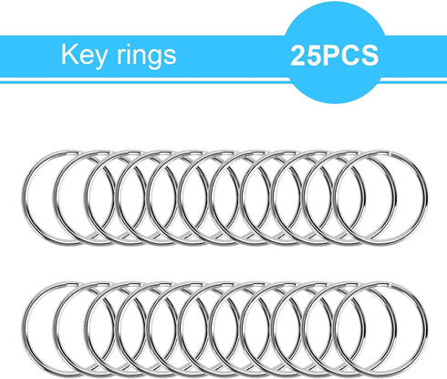 50PCS Metal Lobster Claw Clasp with Key Rings, 25PCS Keychains Clips Hooks and 25PCS Key Chain Rings, keychain accessories, keychain Rings making ...
