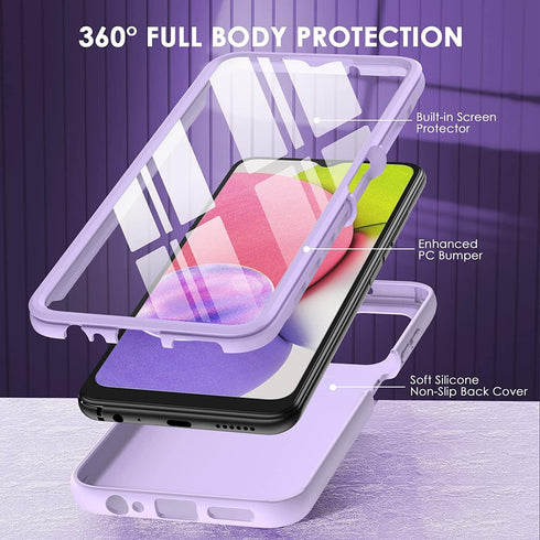 for Samsung Galaxy A03s Phone Case: Shockproof Silicone Slim Covers Hybrid Pretty Protective Cell Cases - Durable TPU Dual Layer Drop-Proof Girl&B...