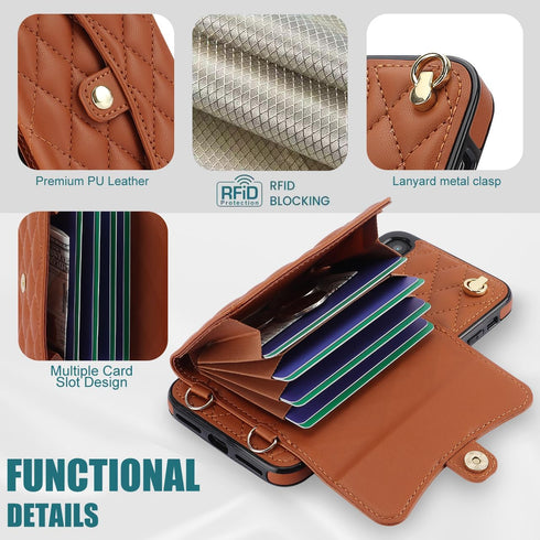 Asuwish Phone Case for iPhone Xs Max Wallet Cover with Stand RFID Credit Card Holder Strap Lanyard Leather Cell Accessories i X XR Xsmax 10x SX Xm...