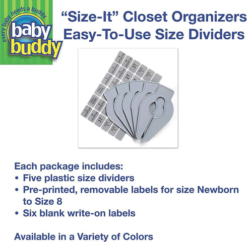 Baby Buddy Closet Organizers, Newborn Essential and Nursery Must Have to Easily Divide Baby Clothes from Newborn to Size 8, Pink, Set of 10...