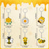 ZAUGONTW 48 Pcs Bee Keychain, Bee Party Favors Bee Decorations, Flower Honey Pots Bees Decor for Bee Theme Party Baby Shower Kids Birthday Supplie...