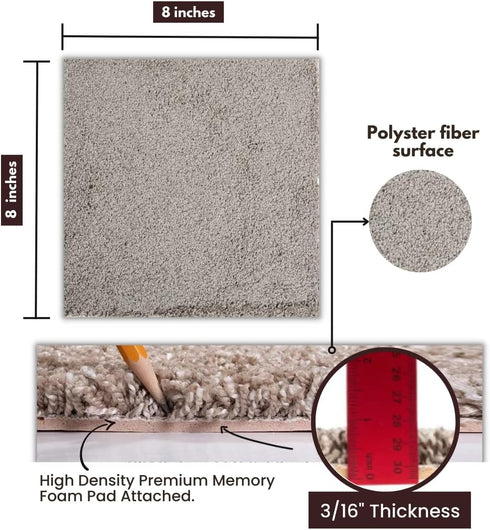 Smart Squares in A Snap Premium Made in The USA Carpet Tiles 8x8 Inch, Soft Padded, Seamless Appearance, Peel and Stick for Easy DIY Installation ...