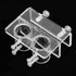 Pssopp Aquarium Water Pipe Clamp Acrylic Aquarium Pipe Clip Clamp Holder Transparent Fish Hose Fix Clip for Aquarium in Out Pipe Double Hole 20mm/...