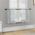 MRTREES Sheer Tier Curtains Grey 24 inch Length Kitchen Tiers Transparent Voile Sheers Short Bathroom Window Curtain Panels Cafe Curtains Light Fi...