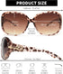JM Polarized Sunglasses, Womens Trendy Oversized Big Large Driving Sun Glasses, Sensitive Eyes UV Protection Sunnies Tortoise...