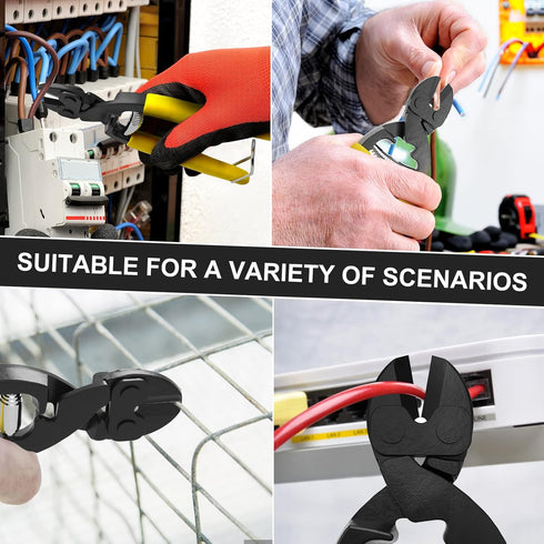 8" Cutting Pliers Wire Cutter Steel Cable Cuts Copper Wire, Rope Spring Wire Multi-Function Hand Tool For Electricians,Homes...