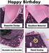 Happy 12th Birthday Banner Backdrop - 12 Birthday Party Decorations Supplies for Girl - Pink Purple Gold 4 x 6ft...