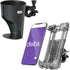 Bike Water Bottle Cages and Bike Phone Mount Bundle by Delta Cycle - Expanding Beverage Cup Holder for Handlebar Universal Bicycle Smartphone Hold...