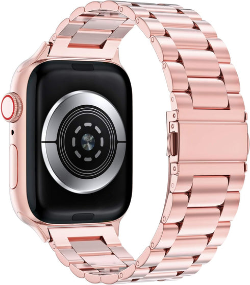 EPULY Metal Band Compatible with Apple Watch Bands for Men & Women 49mm 45mm 44mm 42mm 41mm 40mm 38mm, Business Stainless Steel Strap for iWatch B...