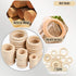 NNHOM 70 Pieces Wooden Rings for Macrame,Wood Rings for Crafts,7 Sizes Macrame Rings Wood Circles for DIY Craft, Ring Pendant and Connectors Jewel...