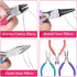 Anezus 7 Pcs Jewelry Pliers and Jewelry Beading Wire Tools Set includes Needle Nose Pliers, Round Nose Pliers, Wire Cutters and Craft Wire for Jew...