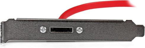 StarTech.com 18in 1 Port SATA to eSATA Plate Adapter - External SATA Plate - 6Gbps eSATA Port - Internal SATA to eSATA Adapter - 18 inch (ESATAPLT...