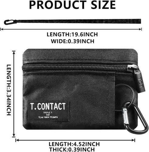 Lanyard Pouch Coin Purse Wallets Hoodswop Id Holder Keychain Zip Id Case Card Holder Wallet for Men Women Small Zippered Coin Pouch For Boys(black...