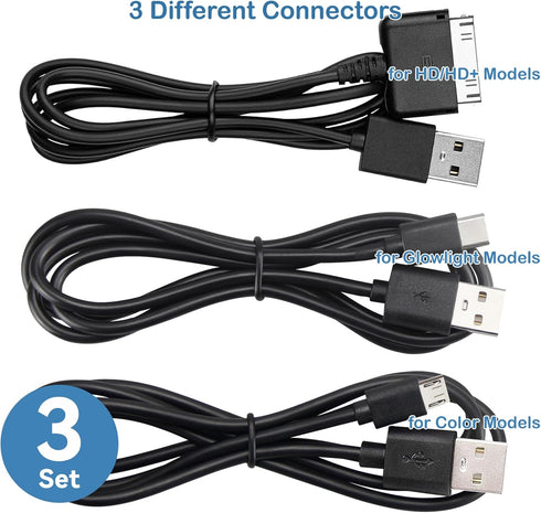 Smays 3-in-1 Replacement Charger Cable Kit for All Barnes & Noble Nook Tablets (HD, HD+, Color, Glowlight) - 3ft USB 2.0 Charging & Data Sync Cabl...