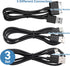 Smays 3-in-1 Replacement Charger Cable Kit for All Barnes & Noble Nook Tablets (HD, HD+, Color, Glowlight) - 3ft USB 2.0 Charging & Data Sync Cabl...