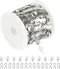 UMAOKANG Silver Chain for Jewelry Making, 16.4 Feet Stainless Steel Flat Sequin Link Chain Bulk Chain Necklace Bracelet DIY Jewelry Supplies Findi...
