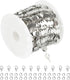 UMAOKANG Silver Chain for Jewelry Making, 16.4 Feet Stainless Steel Flat Sequin Link Chain Bulk Chain Necklace Bracelet DIY Jewelry Supplies Findi...