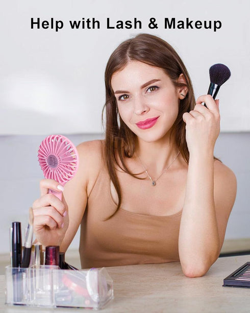 TriPole Handheld Mini Fan Battery Operated Small Personal Portable Fan Speed Adjustable USB Rechargeable Fans for Kids Girls Women Men Home Office...