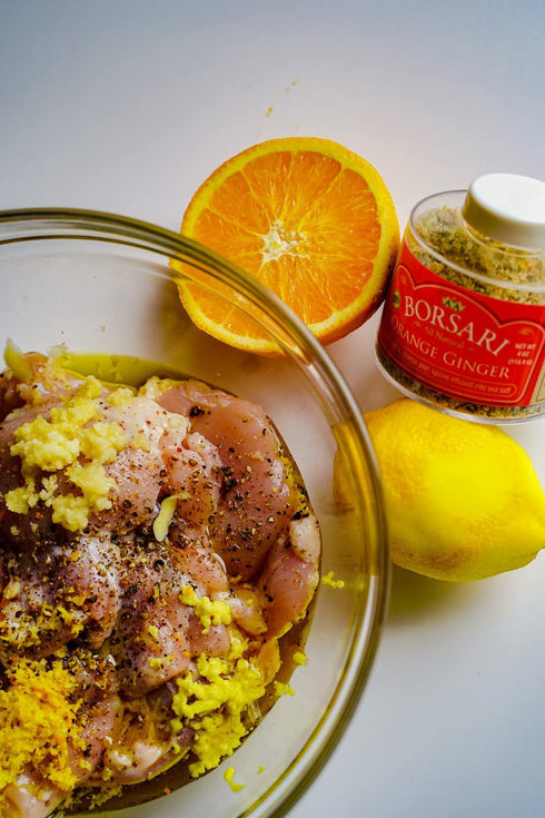 Borsari Seasoned Salt 2-Shaker Gift Set - Orange Ginger Seasoning Blend - Gluten Free Gourmet Seasonings For Steak, Fish, Poultry, & More - (4oz S...