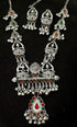 Ethnic Designer Traditional Indian Afghani Antique Silver Oxidized Black Polish Trishul Long Necklace Jewelry...