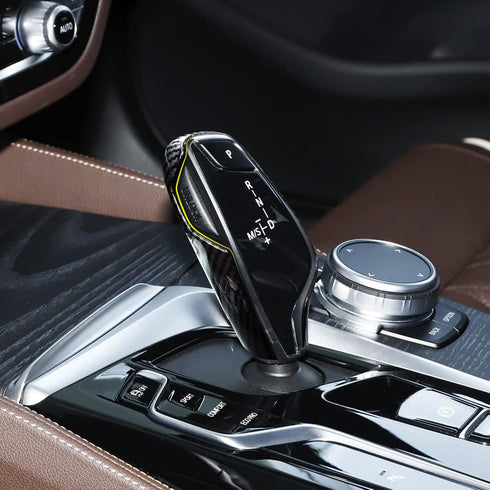 HENGYUESHANG Car Sticker Decals Gear Shift Knob Cover Carbon Color ABS Trim fits for BMW G30 G31 6GT G32 G11 G12 X3 G01 X4 G02 Accessories...