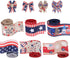 2.5'' Patriotic Ribbon and Blue Crafting Ribbon(30 Yards). Stars Stripes, Vintage Red Truck,American Flag,Uncle Sam Hats, Fireworks, Rockets ,Gnom...