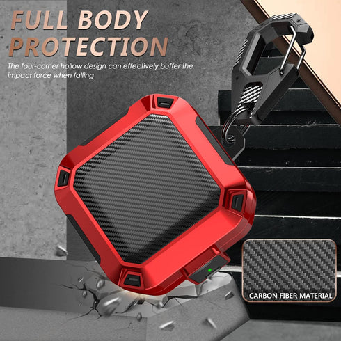 ?with Anti-Drop Lock? Carbon Fiber Beats Fit Pro Case Cover 2021,Shock-Absorbing Beats Fit Pro 2 Protector with Accessories Keychain/Zipper Storag...