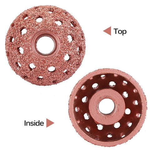 2PCS Tungsten Steel Grinding Head, Tire Buffing Wheel, 70 Coarse Grit Buffing Wheel for Tire Repair?9mm/0.35in Linking Rod Thread?...