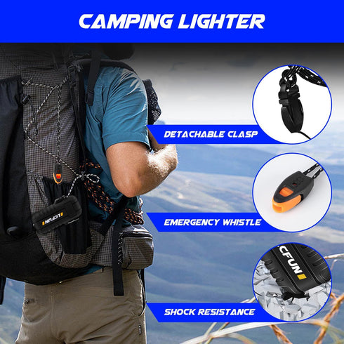 LcFun 2 Pack Waterproof Lighter, Torch Lighter, Electric Lighter USB-C Rechargeable, Windproof Refillable Butane Lighter, Flexible Neck Plasma Lig...