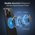 Magnetic Phone Ring Holder for Mag-Safe,Magnetic Phone Ring Stand Finger Grip with Two-Sided Adjustable Magnetic Compatible for iPhone, iPad and S...