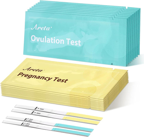Ovulation & Pregnancy Test Strips: 20 Ovulation Strips & 10 Pregnancy Tests Combo Kit | Accurate at-Home Fertility Tracker | Highly Sensitive Earl...