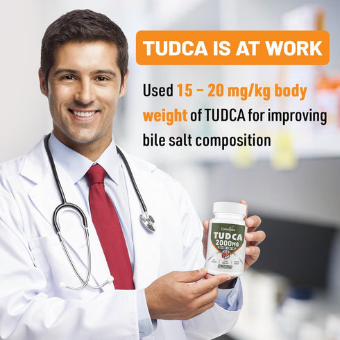 TUDCA Liver Supplements 2000mg - Strong Bile Salts Support Liver Detox & Cleanse - Liver and Gallbladder Health Formula-Easy to Swallow Tablets-30...