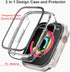 Cuteey 12 Pack Case for Apple Watch Series 9 8 7 45mm Tempered Glass Screen Protector, All Round Full Hard PC Protective Cover Bumper for iWatch 9...
