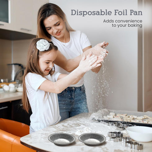 KitchenDance Disposable Aluminum Deep Tart Pan - 4 1/4 Inches Round Aluminum Foil Pans for Fruit Tarts, Individual Desserts - Baking Pan Perfect f...