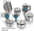 Barode Boho Turquoise Knuckle Vintage Feather Joint Knuckle Ring Set Stackable Midi Ring Set for Women(8PCS)...