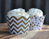 Gold and White Cupcake Wrappers for Weddings, Graduations, Kids and Adult Birthday Parties, Baby Showers. Set of 24 Reversible Cup Cake Holder Wra...