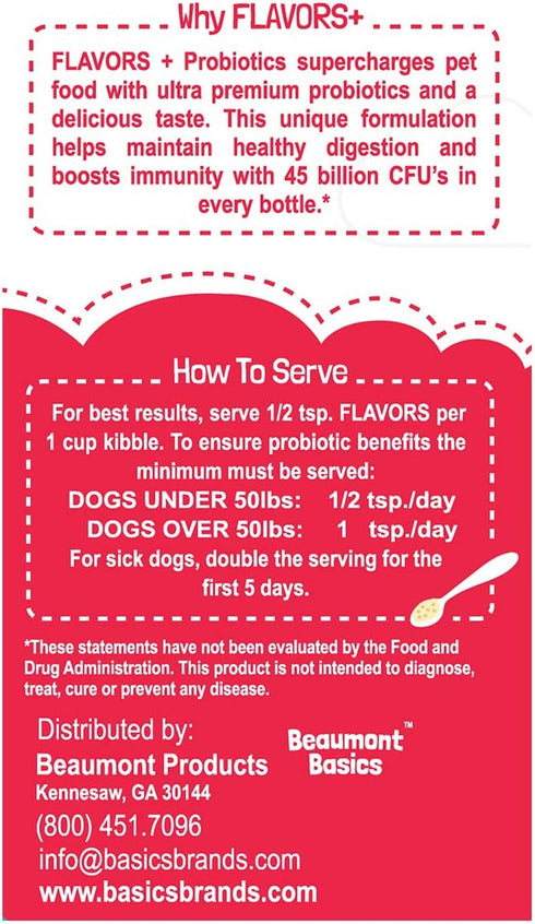 Flavors Food Topper for Dogs - Red Meat Recipe with Beef Bone Broth - Natural, Grain Free - Kibble Seasoning & Hydrating Treat Mix for Picky Dog/P...