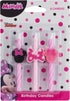 Disney's Minnie Mouse Birthday Cake Candles | 6 Birthday Candles for Cake Decorations, Pink Stripe Candles, Cake Toppers for Minnie Mouse Party...