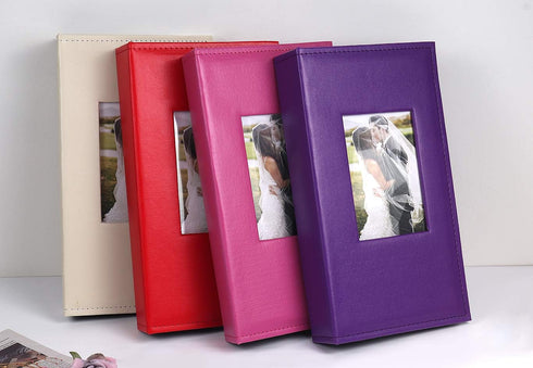 RECUTMS Photo Album 4x6 Black Pages 3 Per Page Holds 300 Pockets Photo Picture Album Leather Cover 4x6 Photo Sleeves Baby Family Small Photo Album...