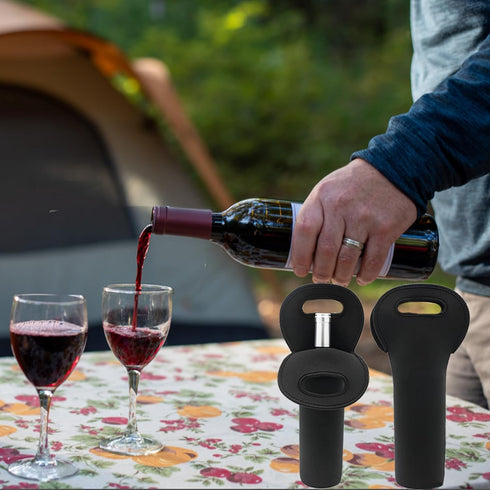 Wine Carrier Tote Bag, Insulated Wine Bag for Wine Bottle, Beer Bottle and Water Bottles, Neoprene Wine Carrier Tote Bag for Restaurant, Travel, B...