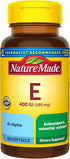 Nature Made Vitamin E 180 mg (400 IU) dl-Alpha, Dietary Supplement for Antioxidant Support, 100 Softgels, 100 Day Supply...