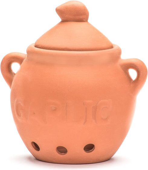 Fox Run Garlic Keeper, Terra Cotta, Red, 4.25 x 5.25 x 5.25 inches...