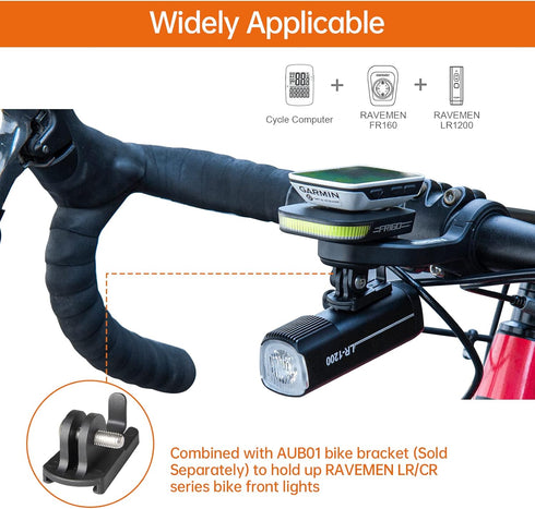 Ravemen AOM01 Out-Front Mount Compatible with Garmin Bike Computers and GoPro/ FR160 - Fit 31.8mm Handlebars...